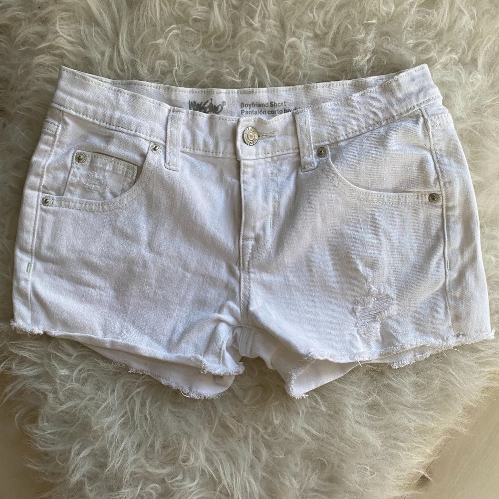 Mossimo Denim Boyfriend Short in White Denim Sz 00